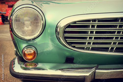 Fotografia, Obraz Headlight lamp old antique car - vehicles vintage classic style