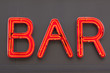 Vintage neon bar sign