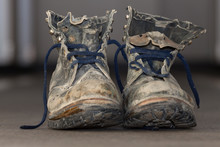 Old Worn Work Boots