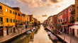 Sunset time at the Murano Island