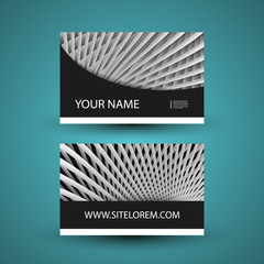 Wall Mural -  Colorful Business or Gift Card with Lines Pattern 