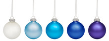 Christmas Baubles Isolated On White Background