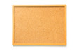 Brown cork board on white background for memo, remind