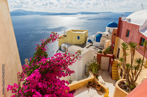 Naklejka dekoracyjna Architecture in island Santorini