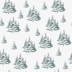 Wall Mural - Seamless vintage Christmas pattern for gift wrap and fabric design