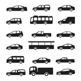 Fototapeta  - Cars icons vector set