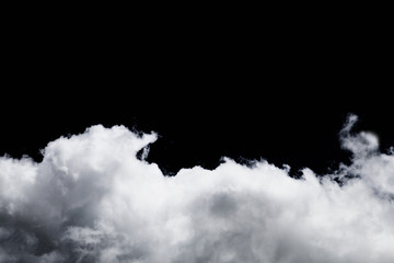 Wall Mural - isolated clouds over black.