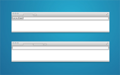Leinwandbilder - Opened browser headers set. Vector mockup. Past your content int