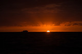 Fototapeta Sawanna - Sunset hydrofoil