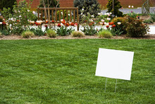 Blank Sign On Grass