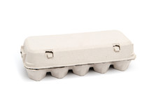 Egg Carton For Ten Eggs, Closed, Isolated