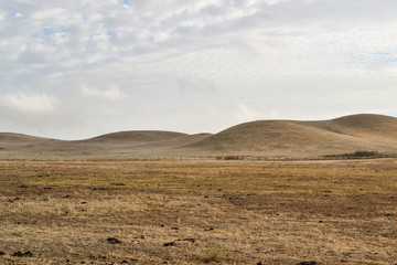 dry rolling hills of california