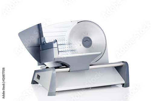 Fotografie, Obraz Domestic food slicer front view isolated on white background