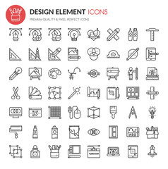 Design Element Icons , Thin Line and Pixel Perfect Icons