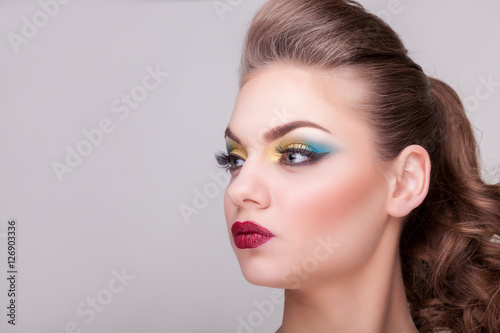 Plakát Beautiful glamour girl with professional make up