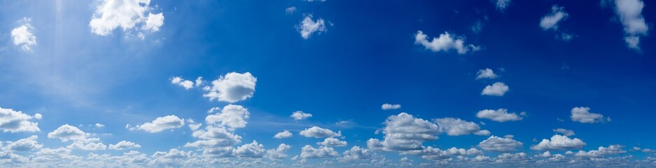 blue sky with clouds, panorama