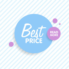 Poster - Round colorful vector shapes. Abstract vector banners. Material Design elements. Best price concept