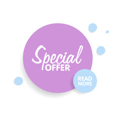 Poster - Round colorful vector shapes. Abstract vector banners. Material Design elements. Special offer concept