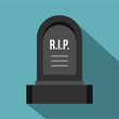 Headstone icon. Flat illustration of headstone vector icon for web