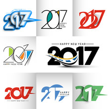 Happy New Year 2017 - New Year Holiday Design Elements