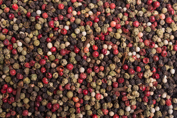 Wall Mural - close up of spices peppercorn