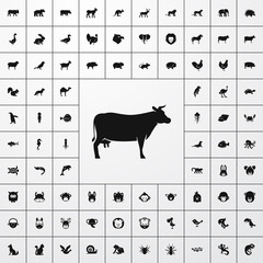 Canvas Print - cow icon illustration