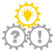Triangle Gears Question, Idea & Answer Grey/Yellow Outline