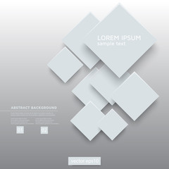 Wall Mural - Abstract geometric background. Square shapes blank. Vector design concept, eps10