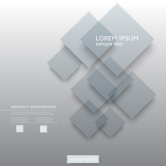 Wall Mural - Abstract geometric background. Transparent square shapes. Vector illustration, eps10