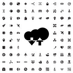 Poster - cloud download upload icon illustration
