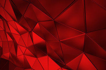 Abstract Red Mesh polygon texture background ,3d rendering 