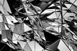 Abstract chrome polygon texture background 3d render