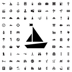 Wall Mural - sailboat icon illustration