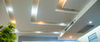 Lighting on the modern office ceiling