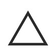 Vector of triangle icon on gray/white background