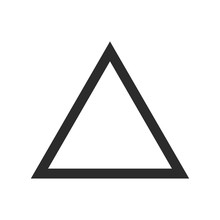 Vector Of Triangle Icon On Gray/white Background