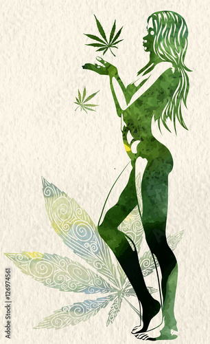 kobieta-przynosi-marihuane-leafs-wektor-wyobrazenie-o-osobie