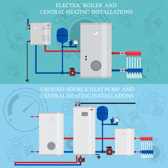 Gas boiler and central heating installations