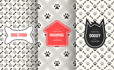 Wall Mural - dog seamless pattern background. vector illustration for animal pet design