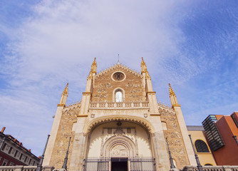 Wall Mural - Spain, Madrid, View of the San Jeronimo el Real Church.