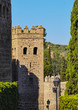 Spain, Castile La Mancha, Toledo, View of the city walls..