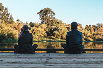 Sticker - Couple at Trout Lake in Vancouver, Canada