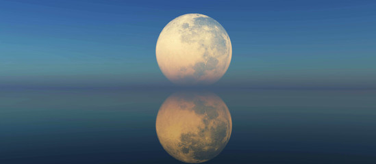clear full moon