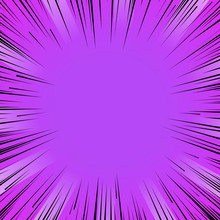 Manga Comic Book Flash Purple Explosion Radial Lines Background.