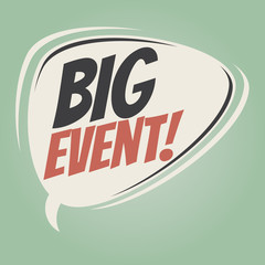 big event retro speech balloon