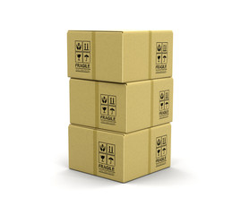 Poster - Many packages.  Image with clipping path