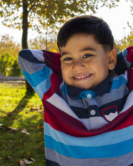 Delightful little boy portrait.