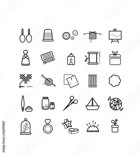 Loisirs Loisirs Creatifs Pictos Vecteur Stock Vector Adobe Stock
