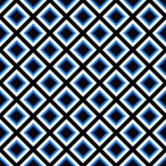 Leinwandbilder - Seamlessly repeatable monochrome square, block geometry pattern.