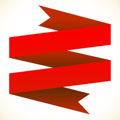 Poster - 3d double banner / ribbon design element. Banner shape isolated